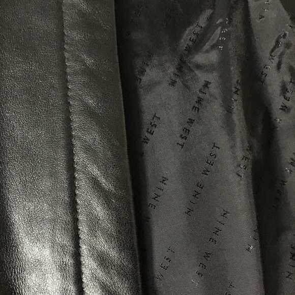 Black Leather hooded zip up jacket - Picture 6 of 8